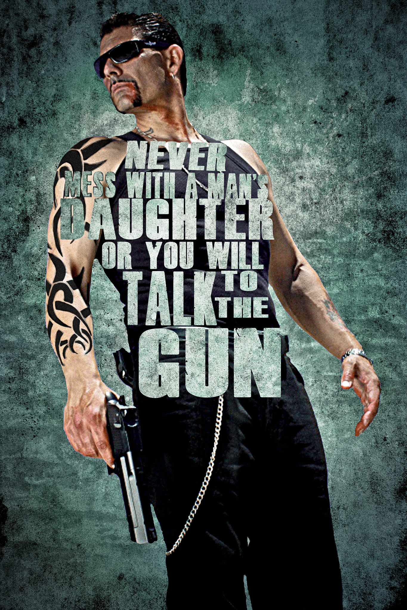 Canon EOS 450D (EOS Rebel XSi / EOS Kiss X2) sample photo. Talk to the gun movie poster photography