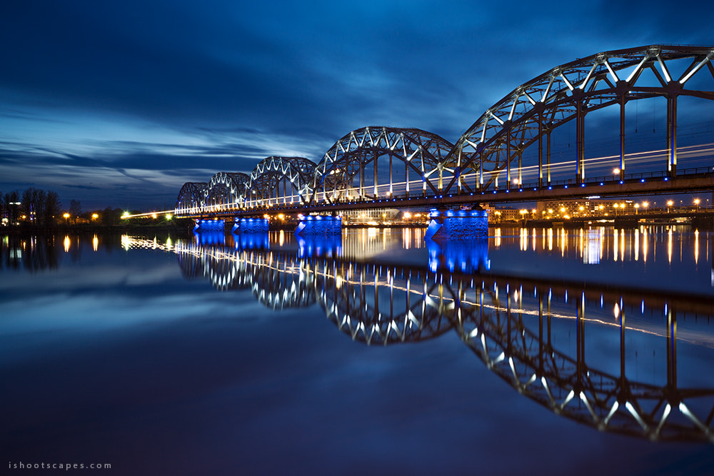 Sony a7R sample photo. Railway bridge, riga photography