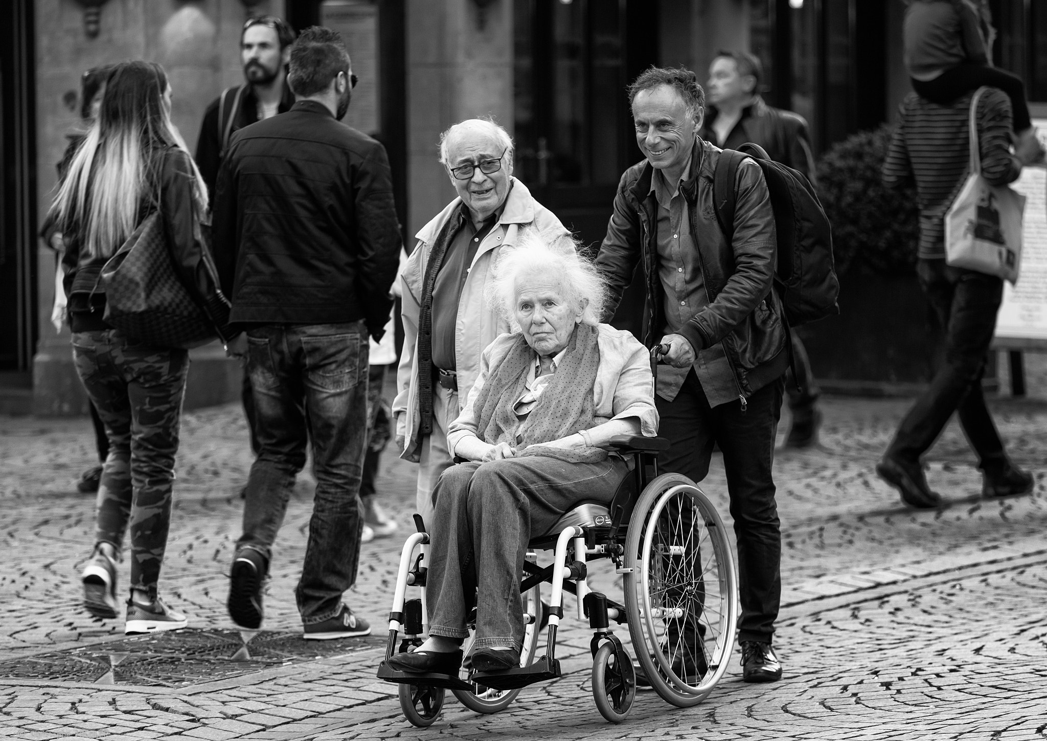 Canon EF 70-200mm F4L IS USM sample photo. Wheelchair photography