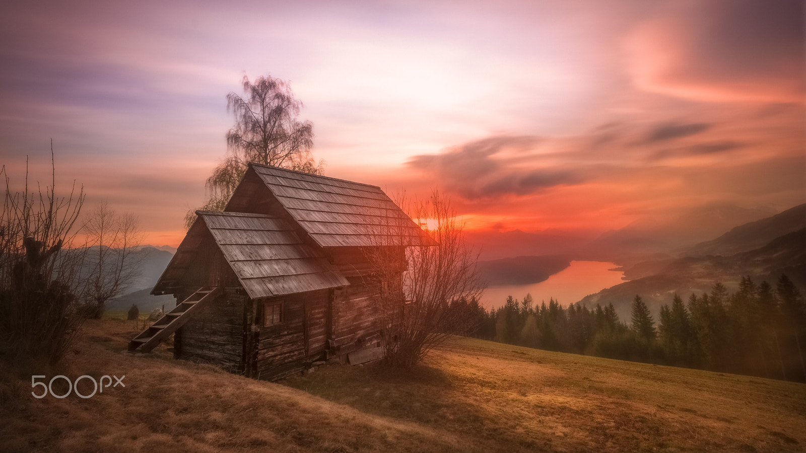 Nikon AF-S Nikkor 17-35mm F2.8D ED-IF sample photo. Sunset- lake millstatt (austria) photography