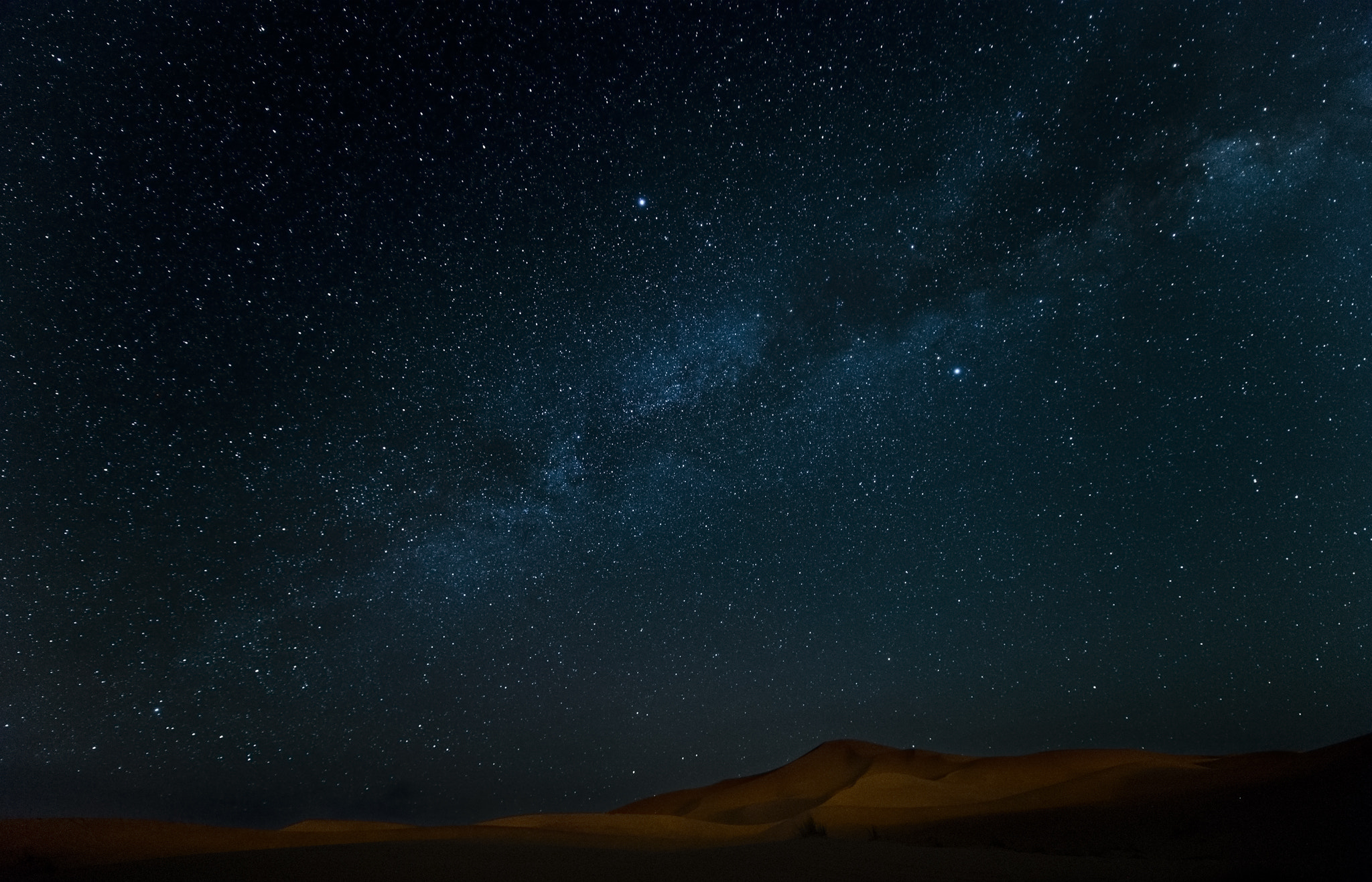 Nikon AF-S Nikkor 14-24mm F2.8G ED sample photo. Desert by night photography