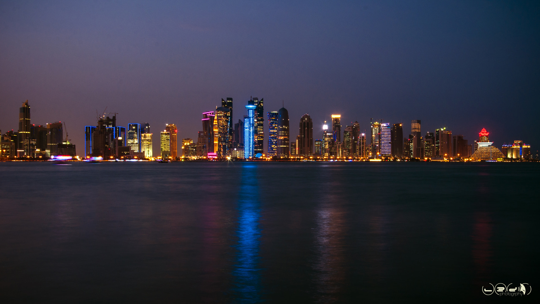 Sigma 28-300mm F3.5-6.3 DG Macro sample photo. Qatar-doha at night photography