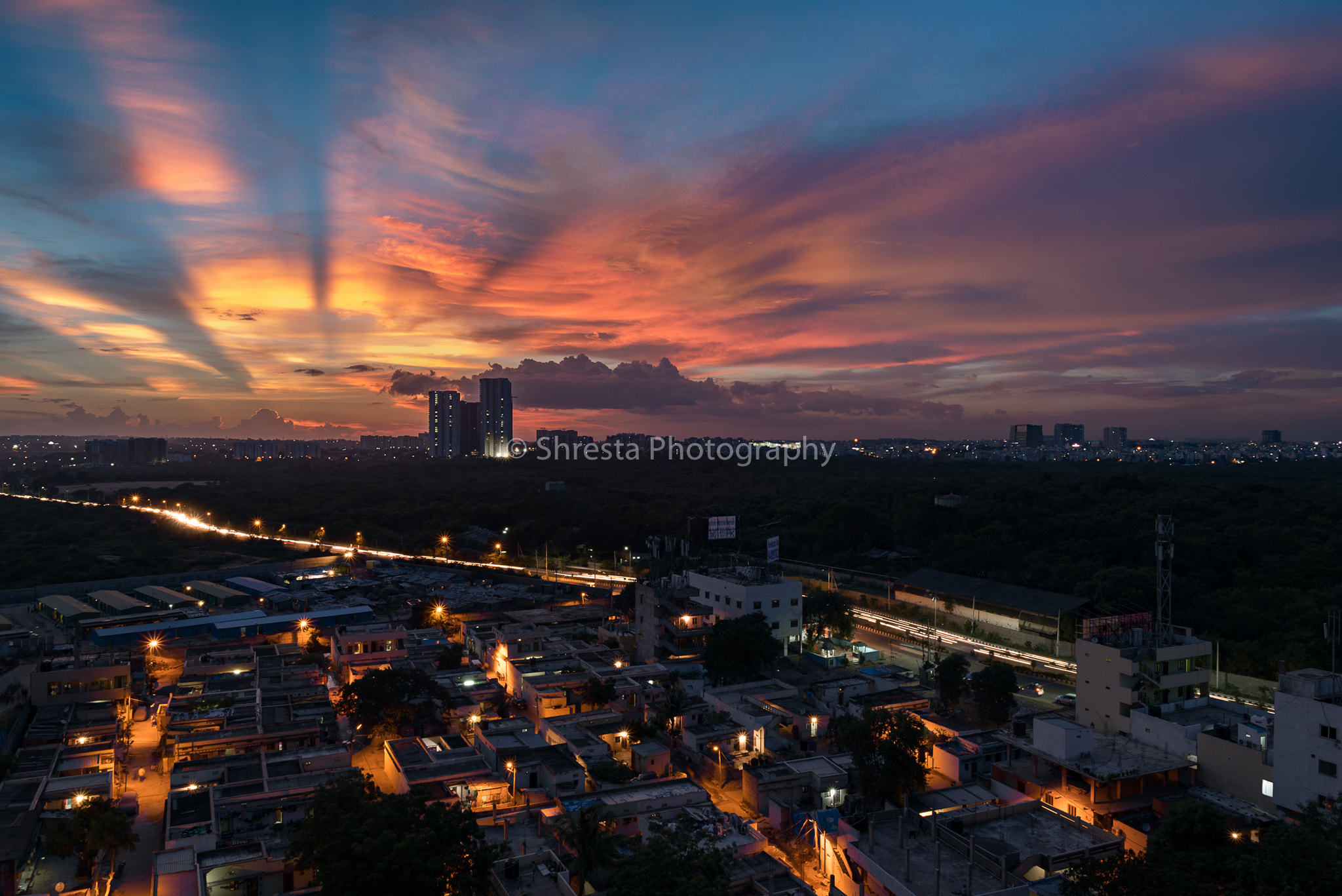 Nikon D750 sample photo. Sunset - cityscape - hyderabad photography