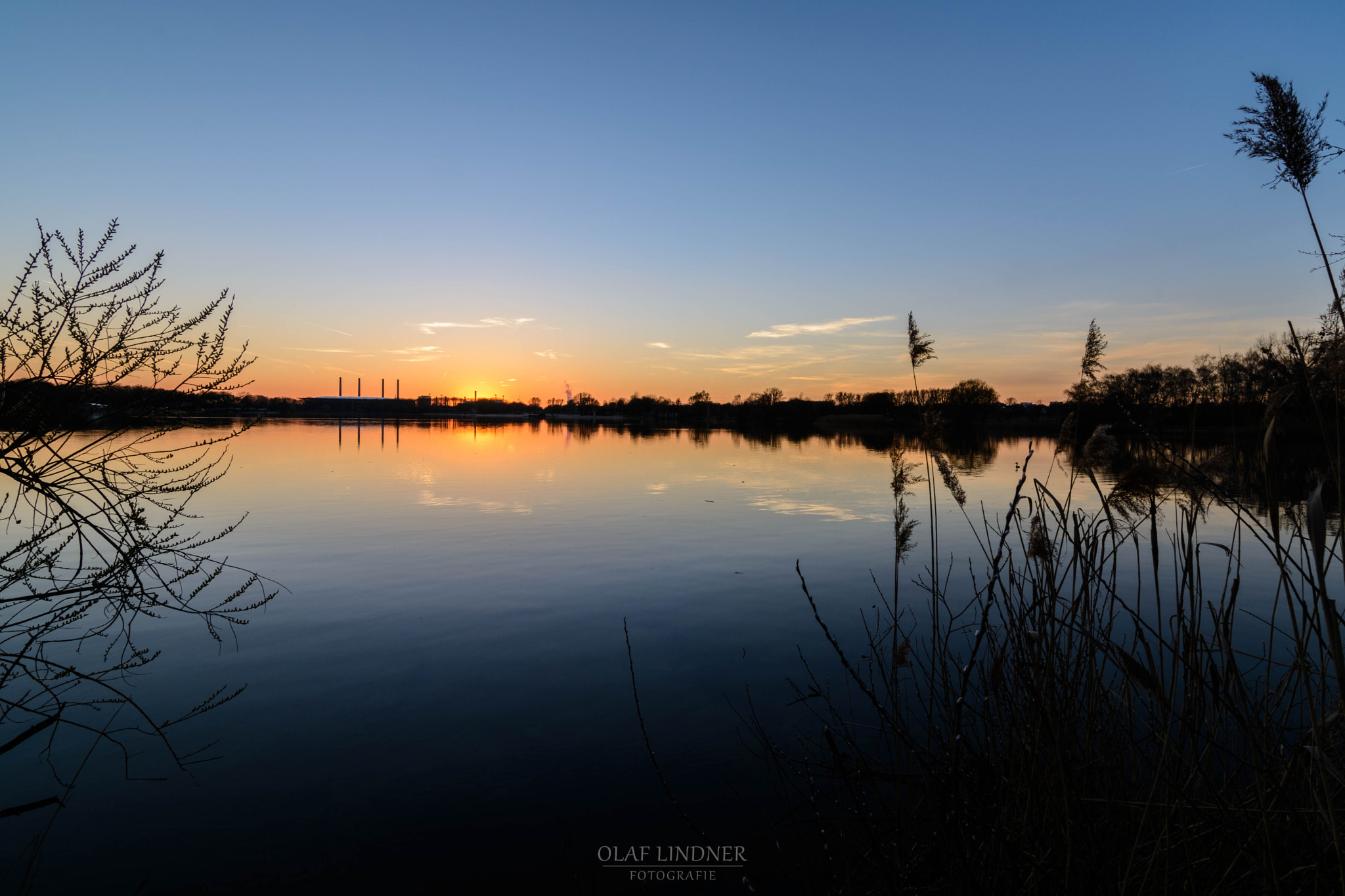 Nikon D7100 sample photo. Sunset at the allersee in wolfsburg photography