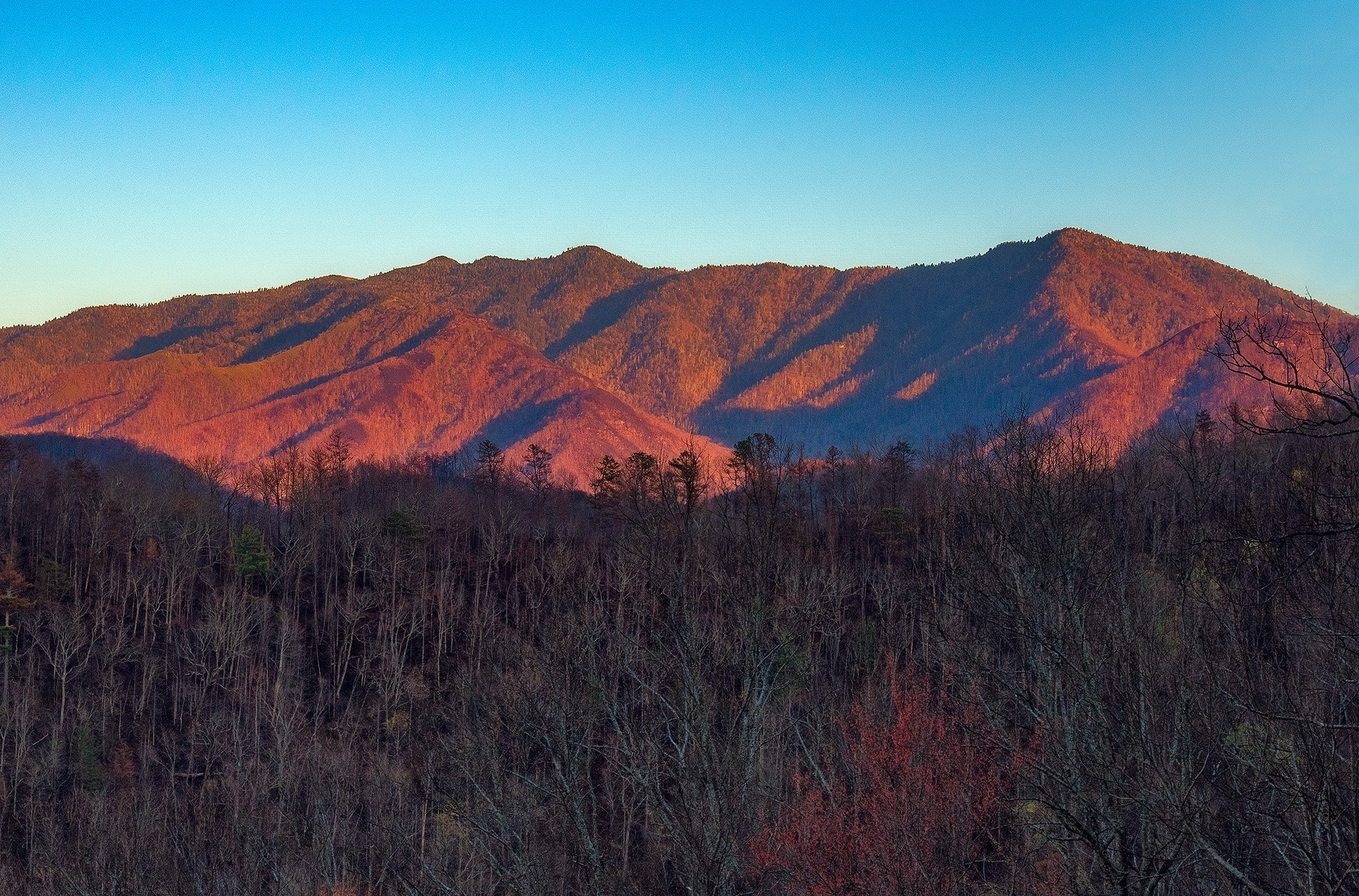 Nikon D810 sample photo. Sunset in the smokies photography