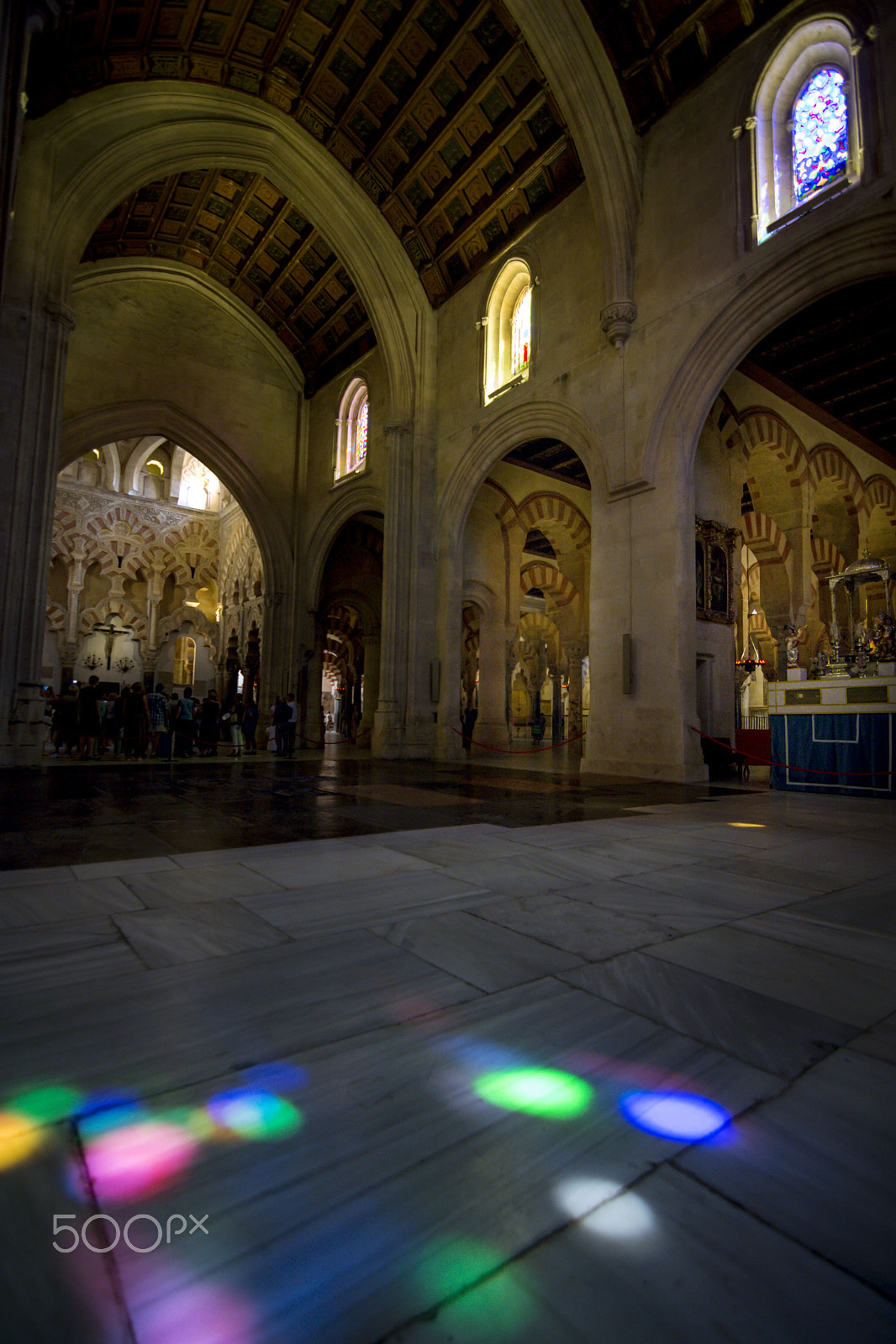 Nikon D7100 sample photo. Stained glass reflections on floor of mosque-cathe photography