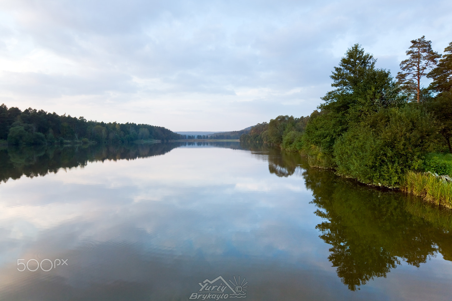 Canon EOS 5D sample photo. Autumn misty evening lake photography