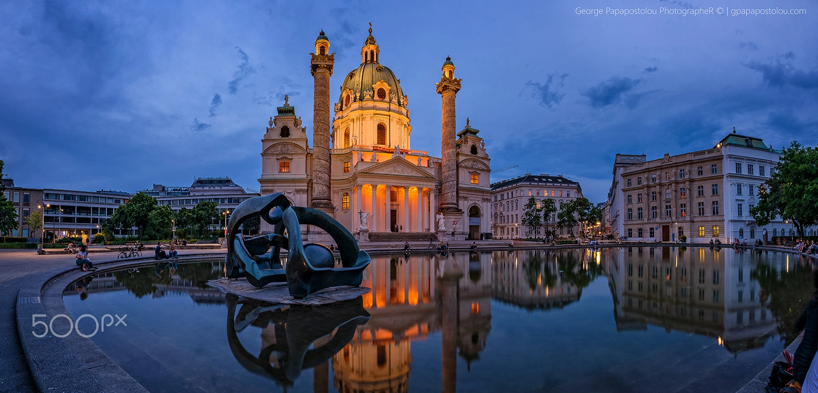 Nikon D810 + Nikon AF-S Nikkor 16-35mm F4G ED VR sample photo. Karlskirche vienna photography