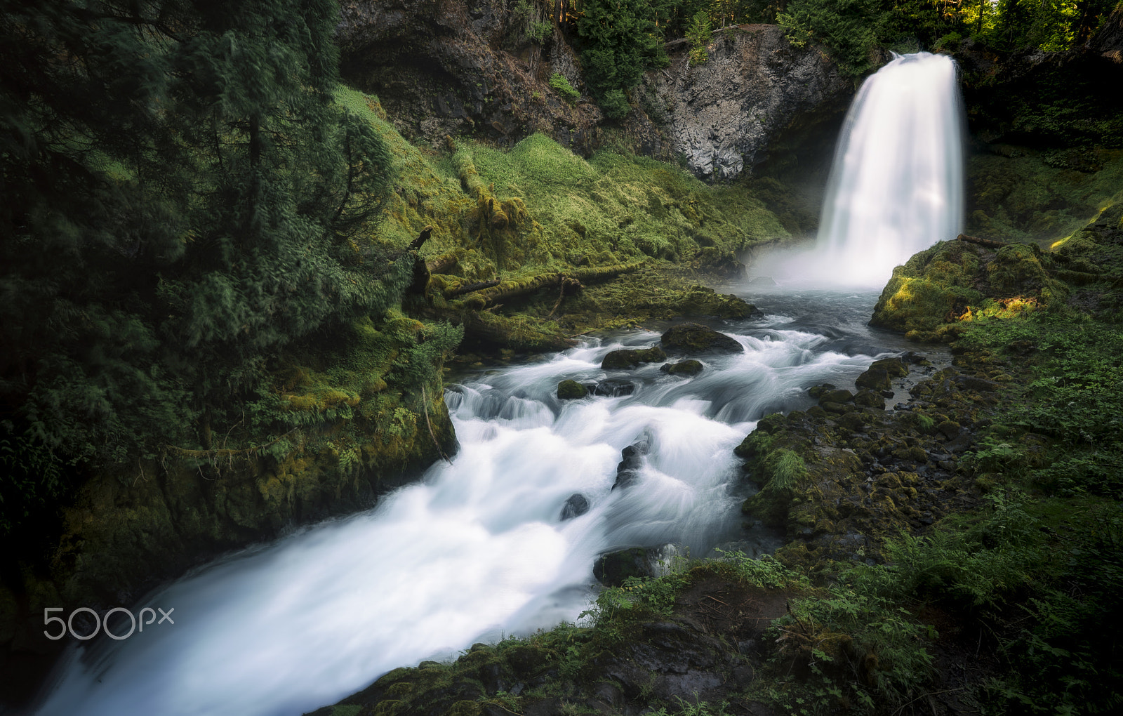 Sony a7S II sample photo. Sahalie falls waterfall - willamette national forest - oregon photography