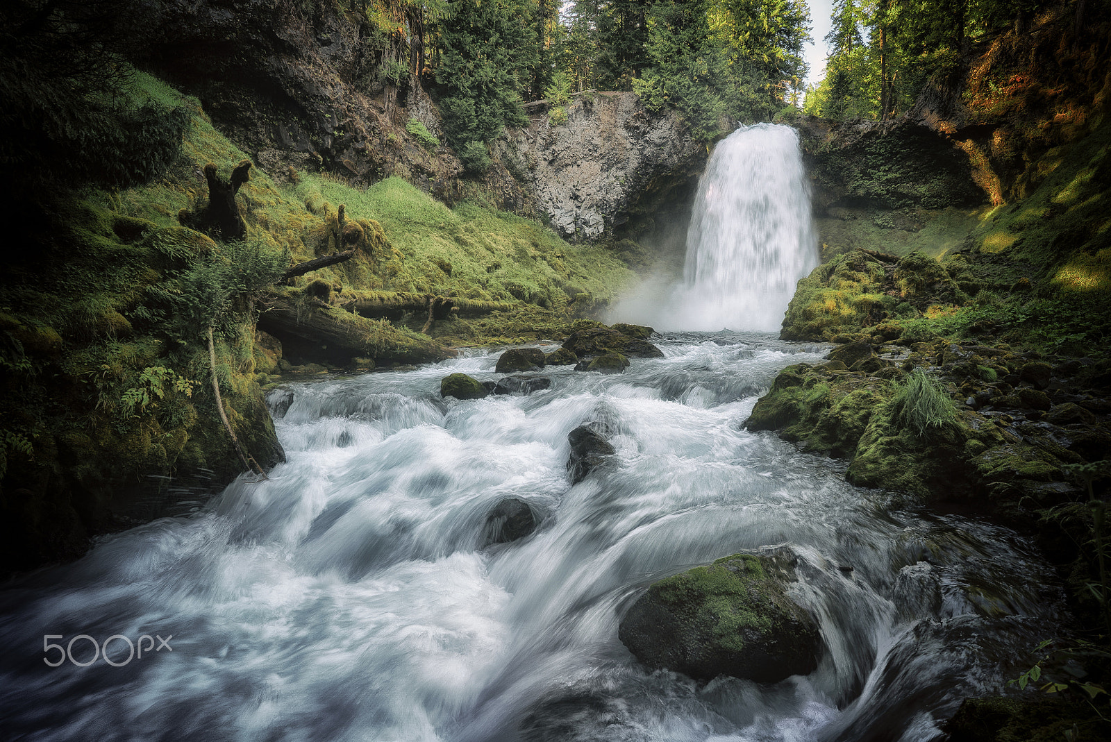 Sony a7S II sample photo. Sahalie falls waterfall - willamette national forest - oregon photography