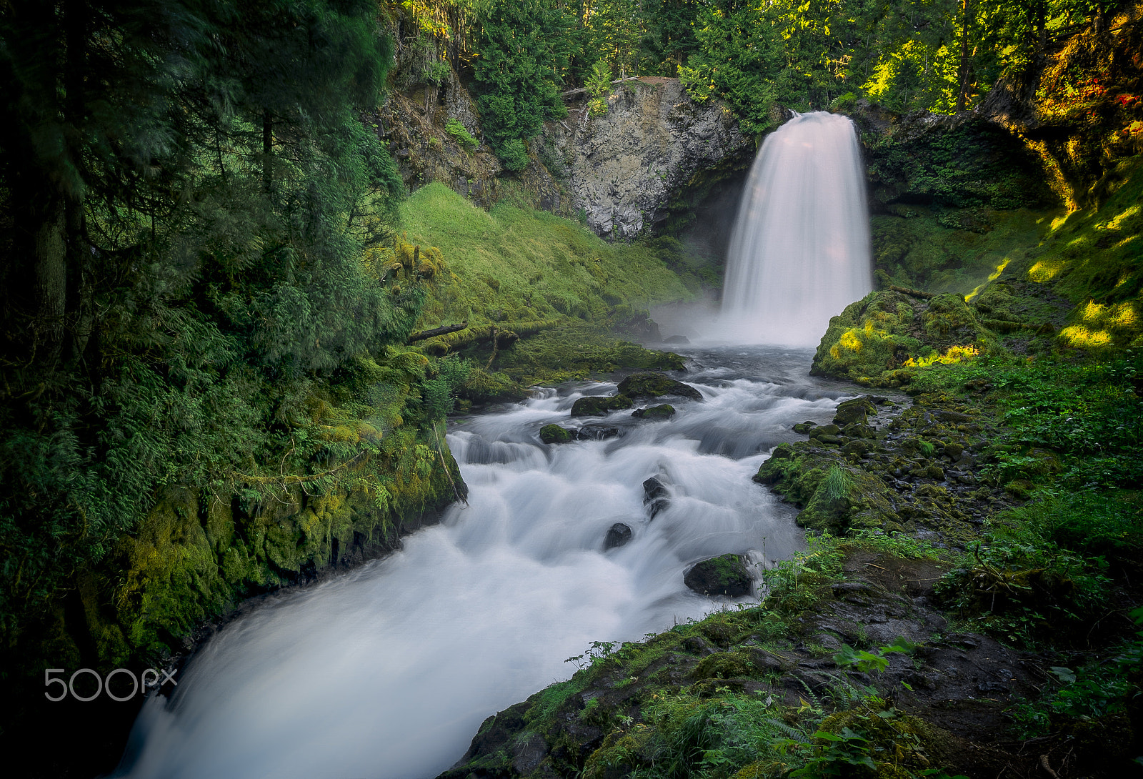 Sony a7S II sample photo. Sahalie falls waterfall - willamette national forest - oregon photography