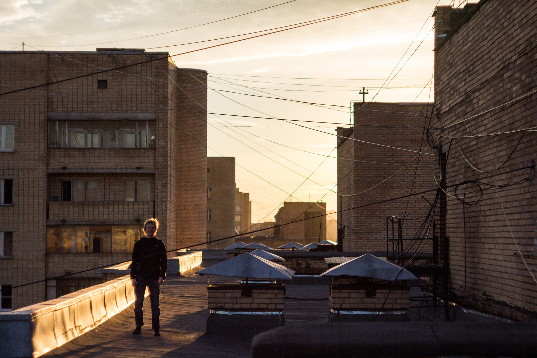 Canon EF 35-80mm f/4-5.6 sample photo. Sunset rooftop photography