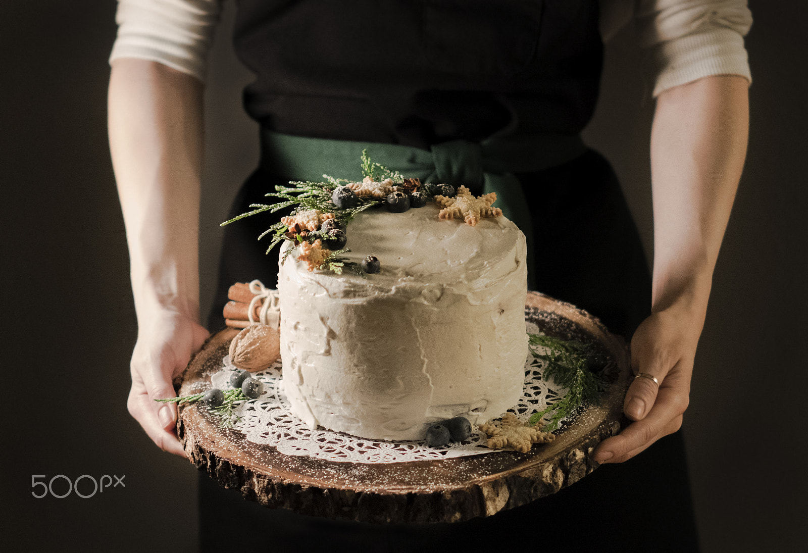 Sony a6300 + E 50mm F1.8 OSS sample photo. Christmas cake photography
