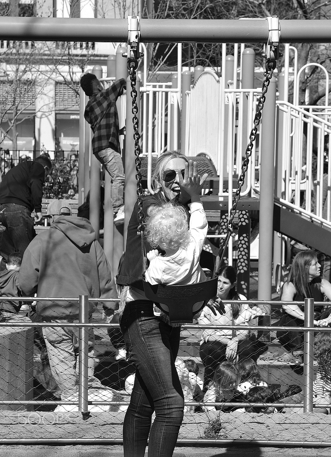 Sigma 17-70mm F2.8-4 DC Macro OS HSM | C sample photo. High five, mom!! (black & white) photography