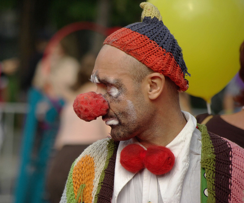 Pentax K10D sample photo. Sad clown. photography