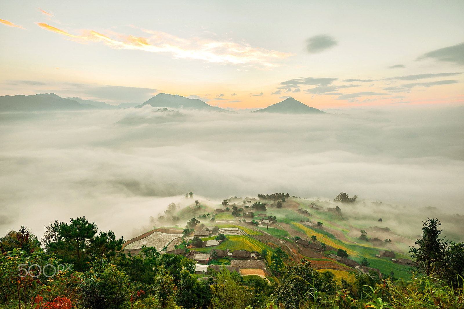 Nikon D700 + Nikon AF-S Nikkor 20mm F1.8G ED sample photo. Cloud heaven - ban phung- hoang su phi - vietnam photography