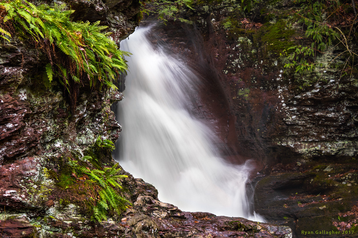 Canon EF-S 18-55mm F3.5-5.6 IS sample photo. Adams falls, water rushes by photography