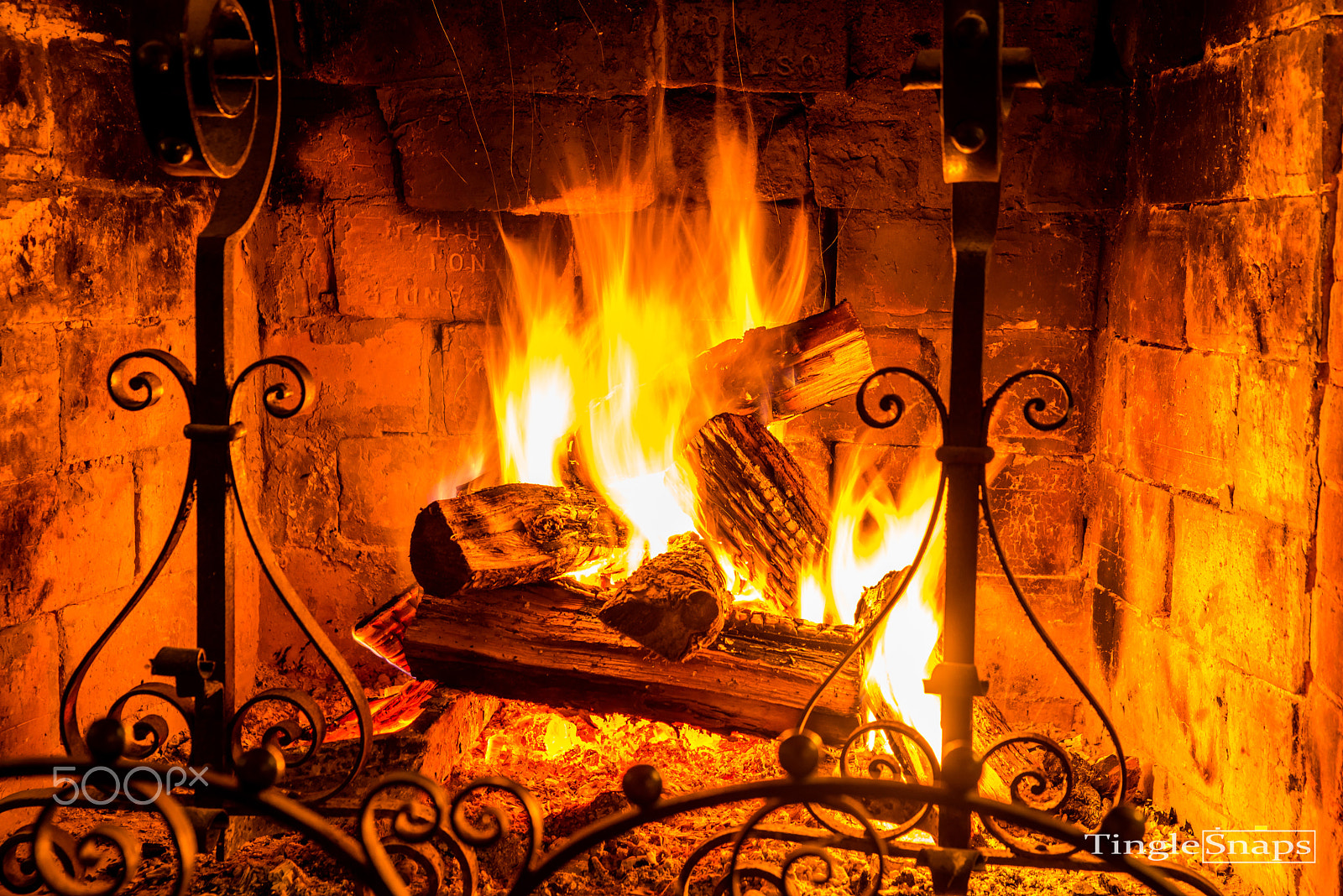 Sigma 24-70mm F2.8 EX DG HSM sample photo. Fire place in cottage photography
