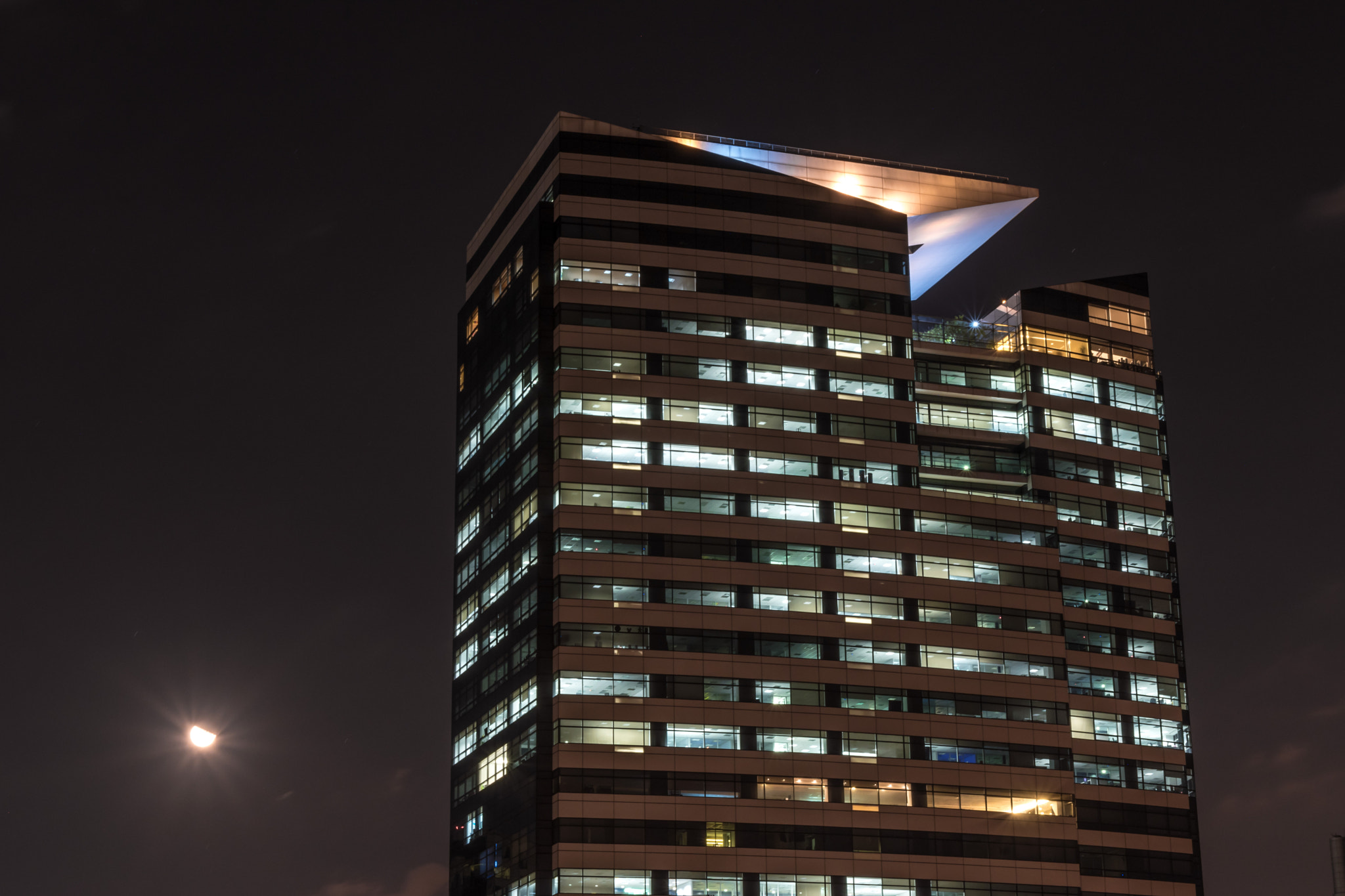 Sigma 17-50mm F2.8 EX DC OS HSM sample photo. 1st quarter moon photography