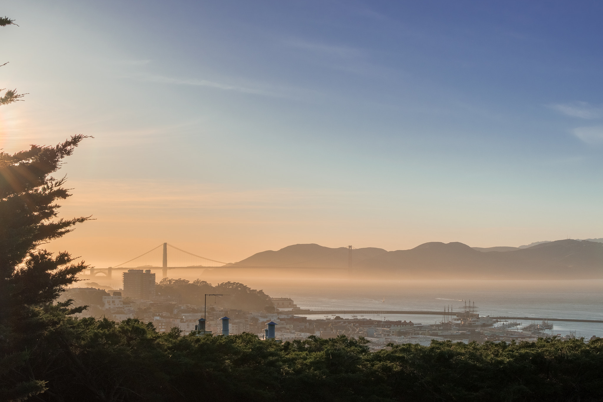 Nikon AF-S DX Nikkor 35mm F1.8G sample photo. Golden (gate) sunset photography