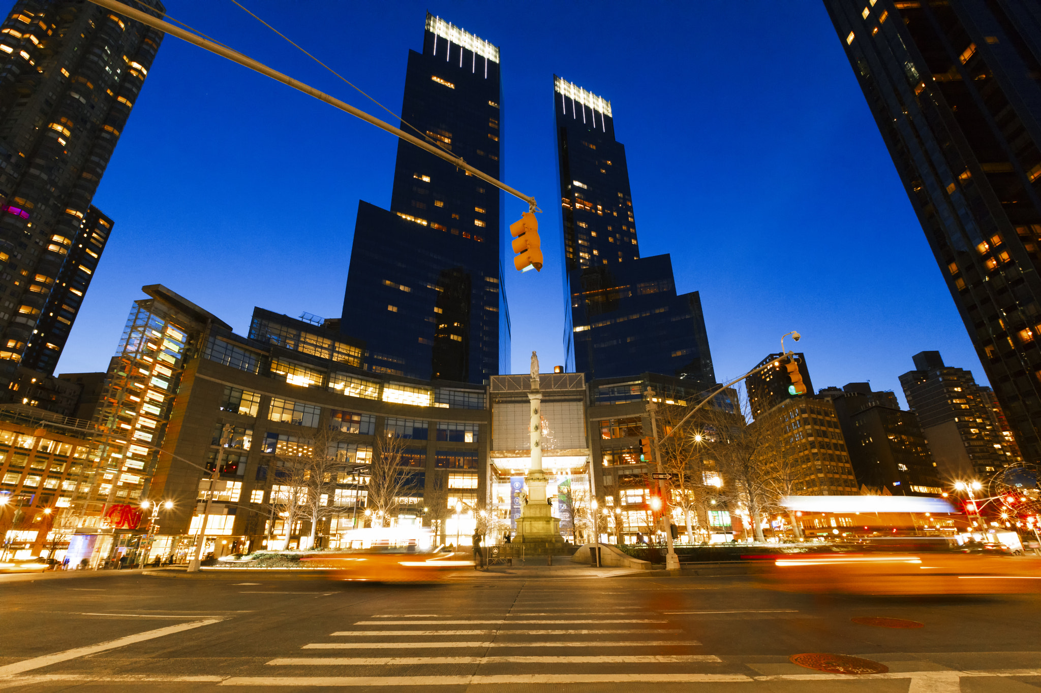 Canon EF 16-35mm F2.8L II USM sample photo. Time warner center viewed from columbus circle. photography