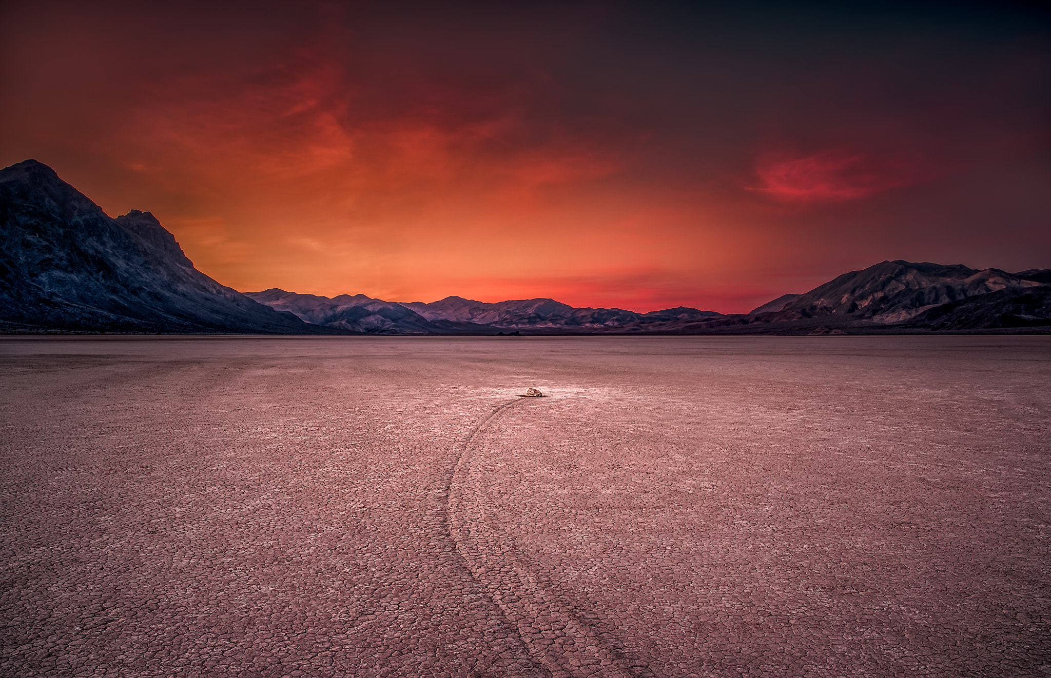 Canon EF 24-70mm F2.8L II USM sample photo. Racetrack playa at sunset photography