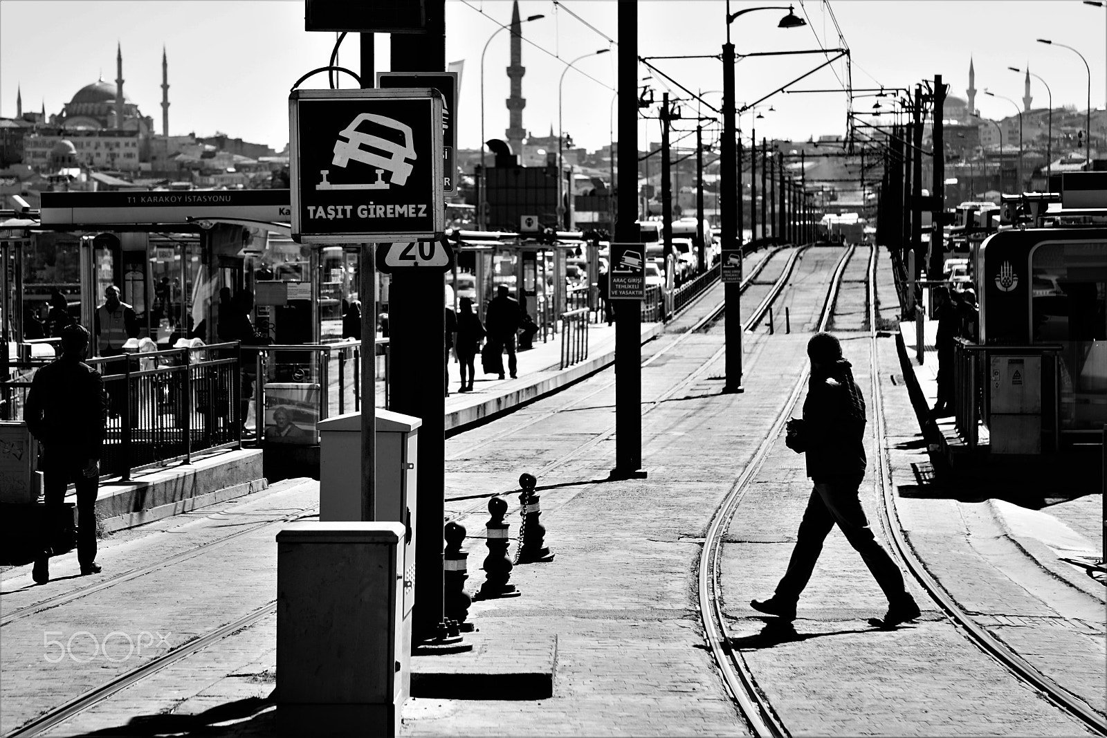 Sony a6300 sample photo. Karaköy tram station photography