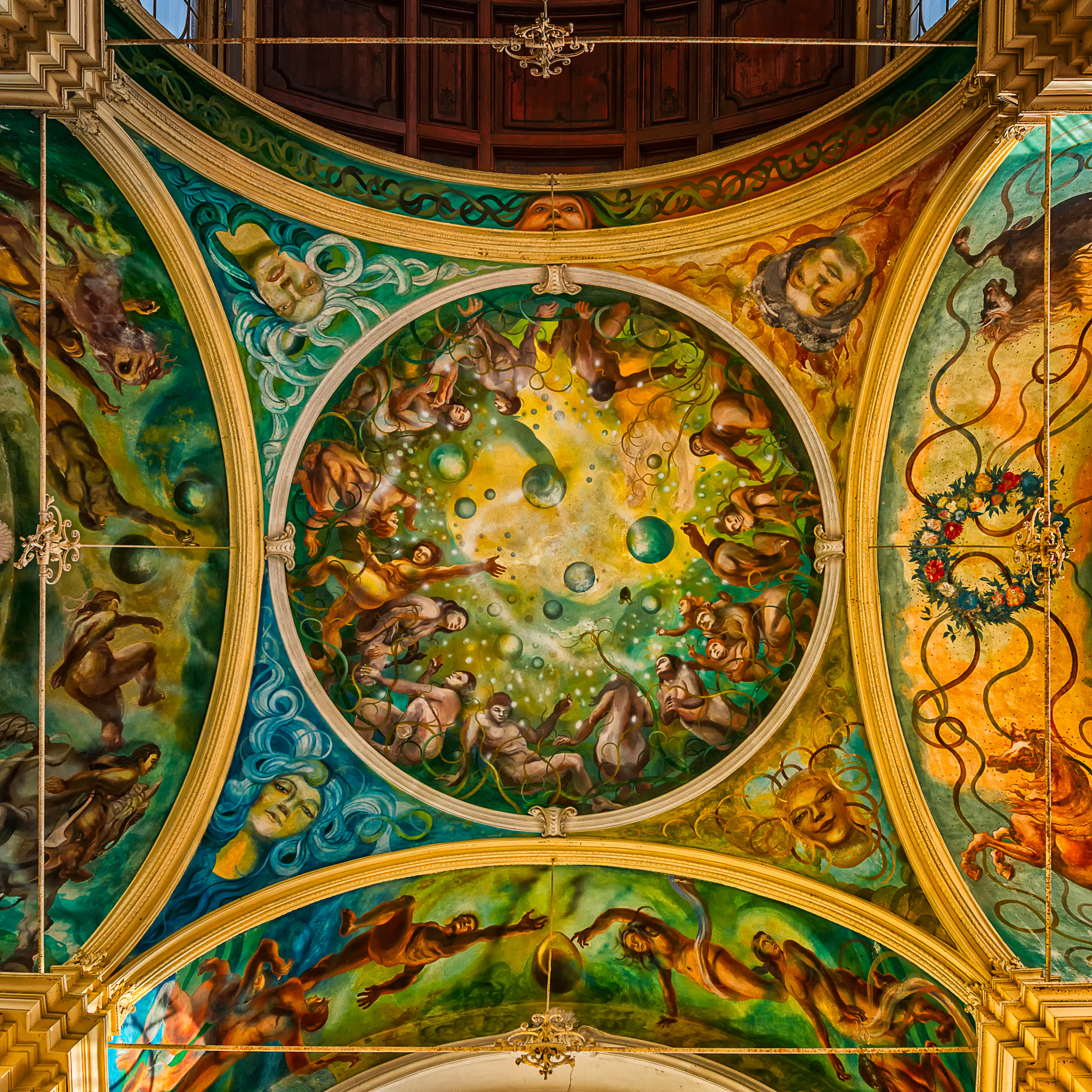 Nikon AF-S Nikkor 14-24mm F2.8G ED sample photo. Marianske lazne: ceiling art photography