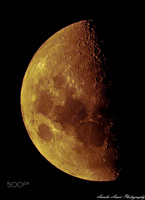 Canon EOS 6D + Canon EF 100-400mm F4.5-5.6L IS II USM sample photo. Iluka first quarter moon (56.8%) photography
