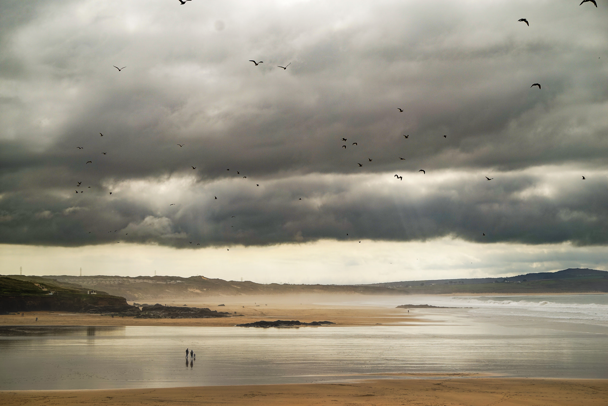 Sony a7R + Sony FE 70-200mm F4 G OSS sample photo. Moody cornish skys photography