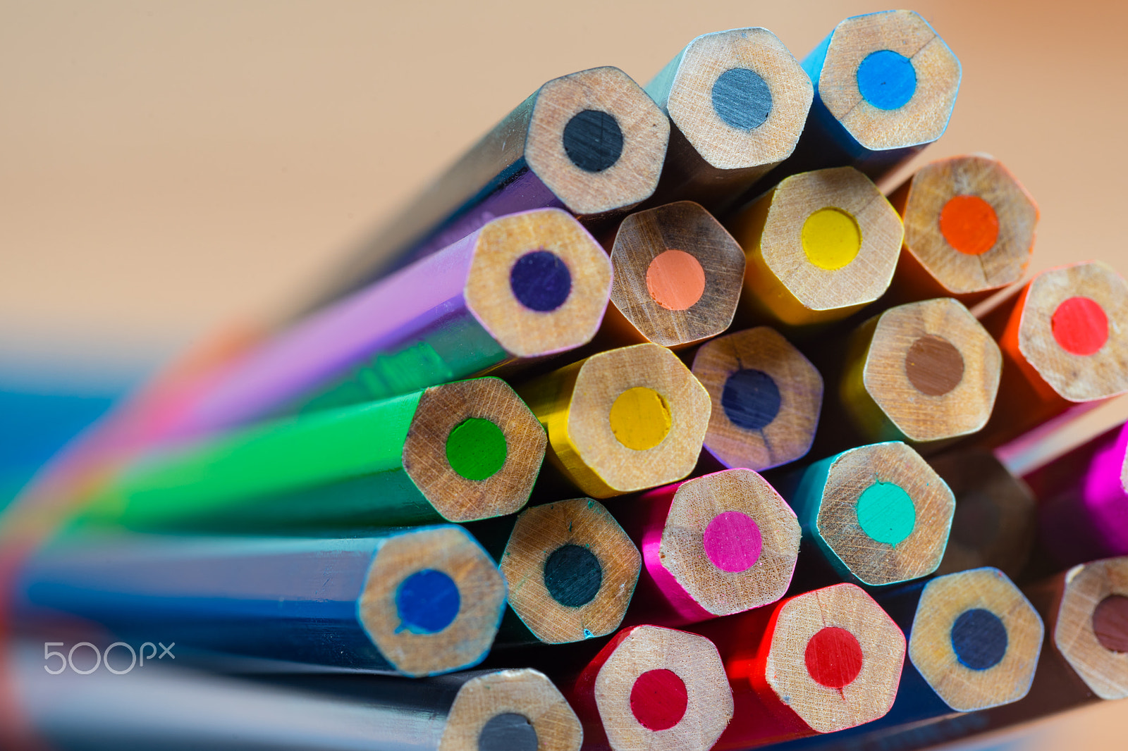 Tamron 18-270mm F3.5-6.3 Di II PZD sample photo. Close up view of crayons. colored pencils. colored pencils on wooden background. school and... photography