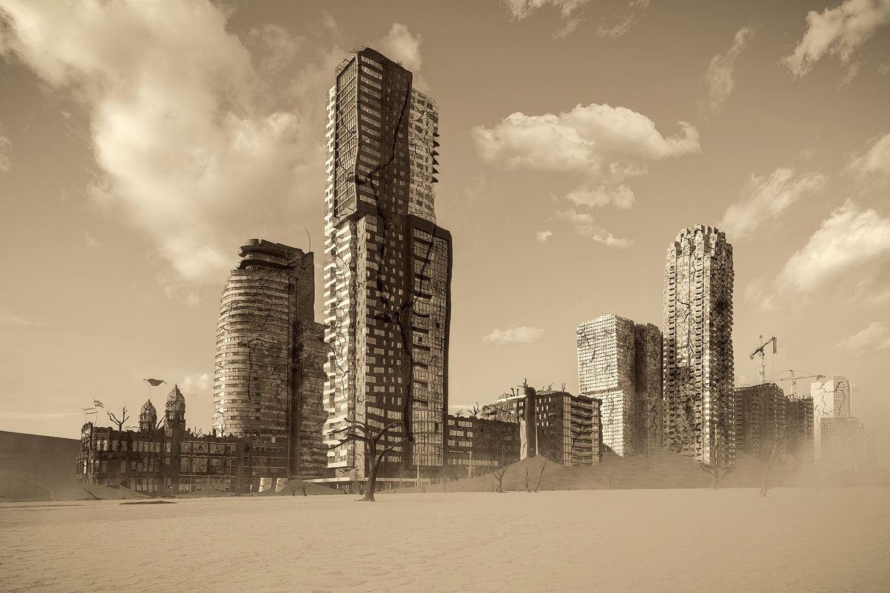 Canon EF 16-35mm F4L IS USM sample photo. Rotterdam desert photography