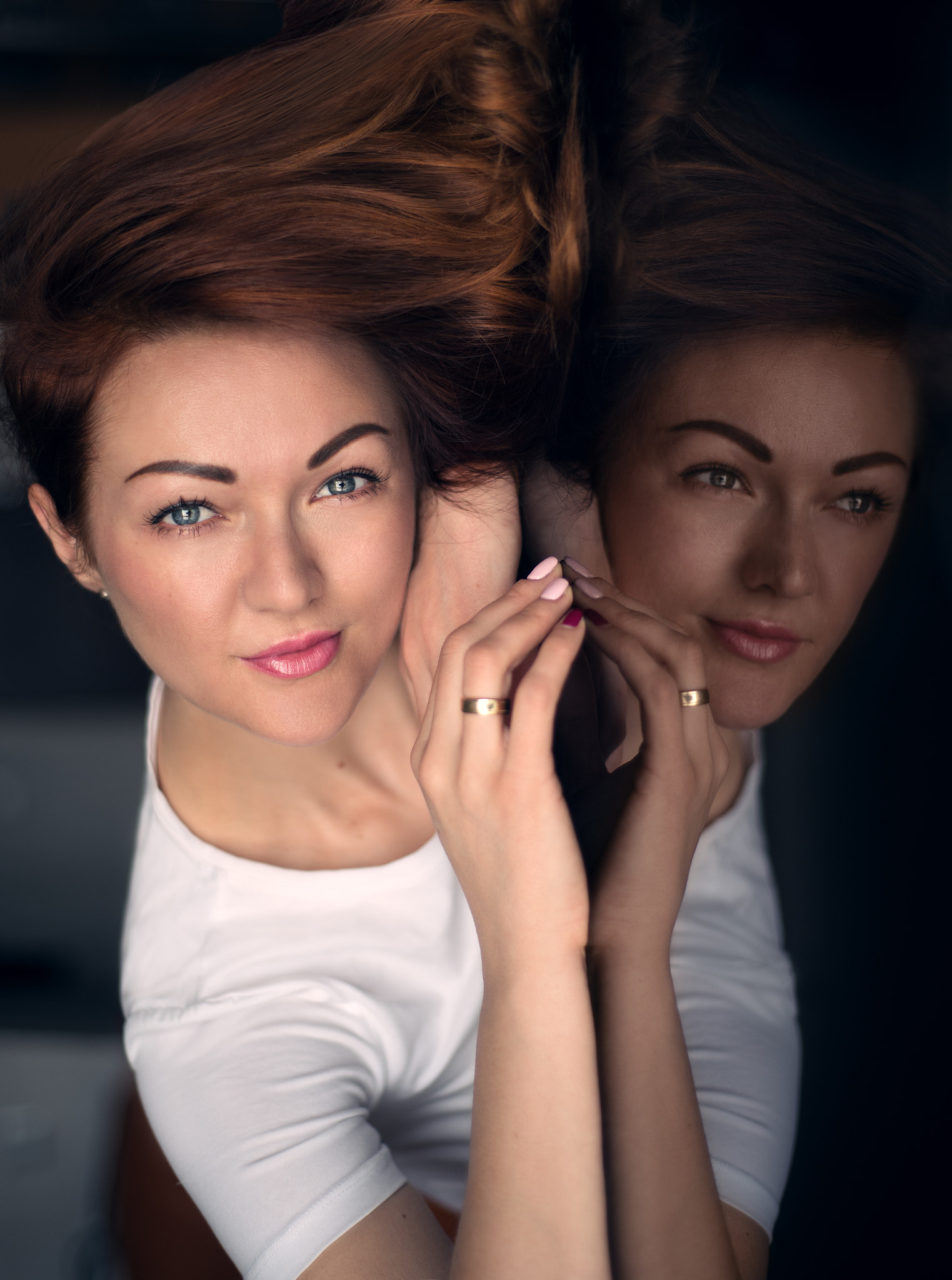 Nikon D750 + Nikon AF Nikkor 50mm F1.8D sample photo. Reflection of a beauty photography