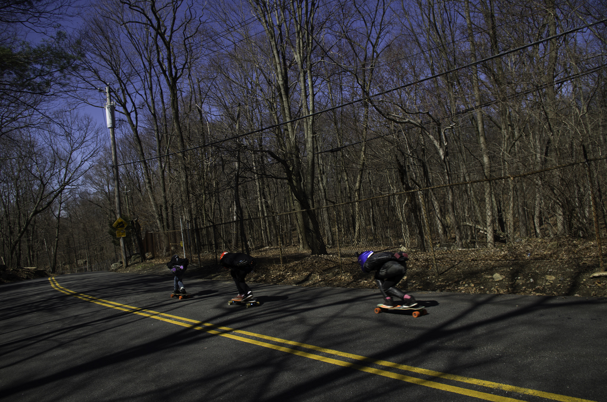 Pentax K-30 sample photo. Downhill skate sesh photography