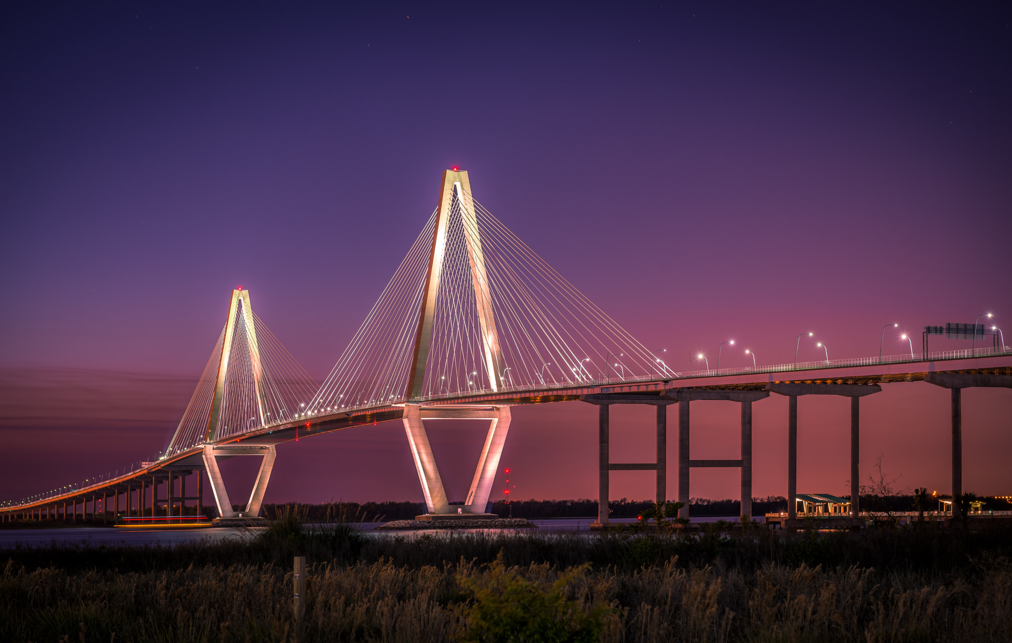 Nikon AF-S Nikkor 24-70mm F2.8G ED sample photo. The arthur ravenel jr. bridge photography