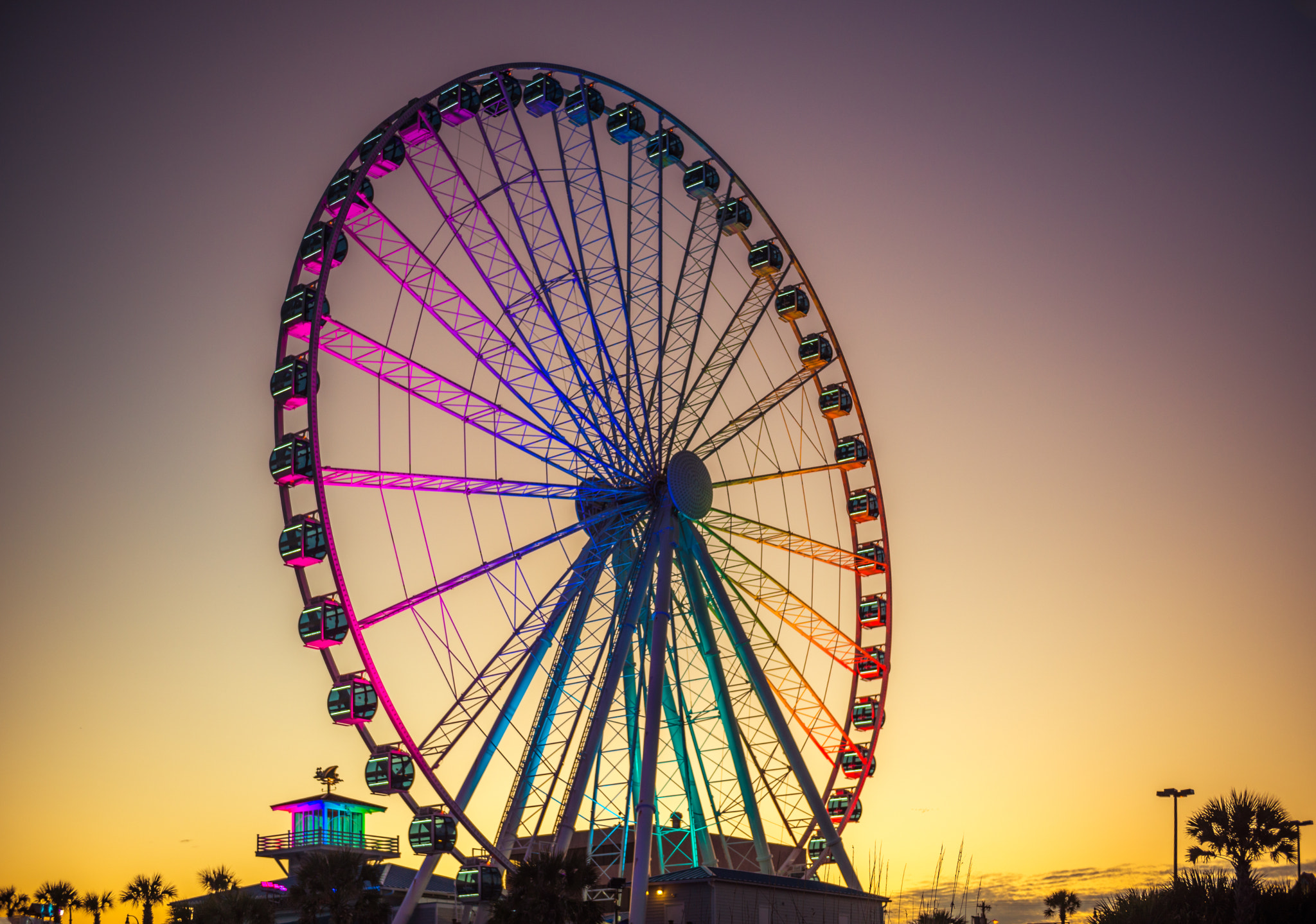 Nikon AF-S Nikkor 24-70mm F2.8G ED sample photo. Myrtle beach ferris wheel photography