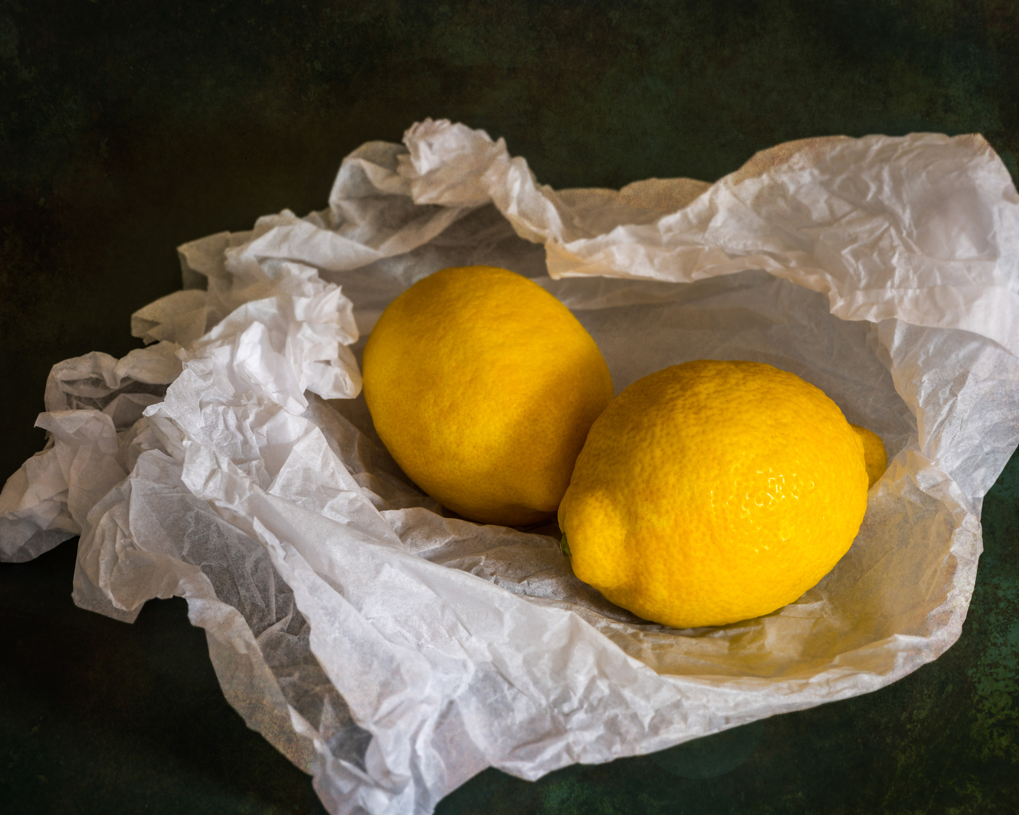 Nikon D810 + Tamron SP 90mm F2.8 Di VC USD 1:1 Macro sample photo. Lemons on tissue paper photography