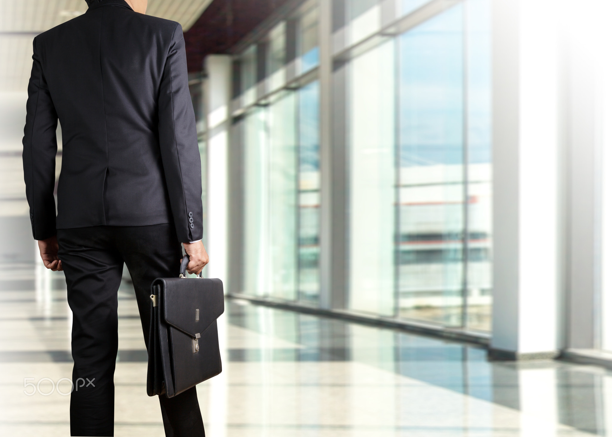 Businessman holding a briefcase