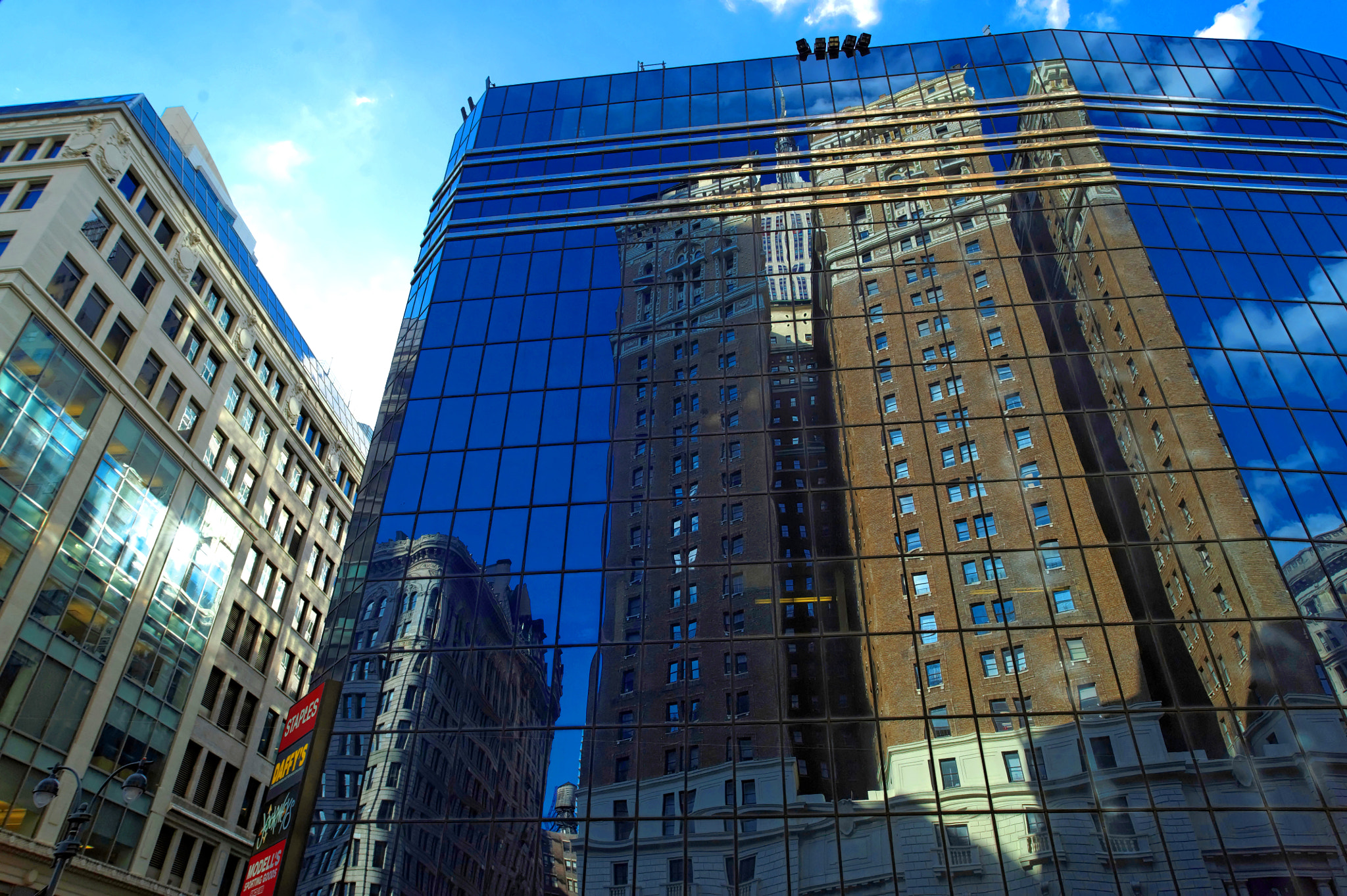 The architectural splendor of New York through a mixture of building ...