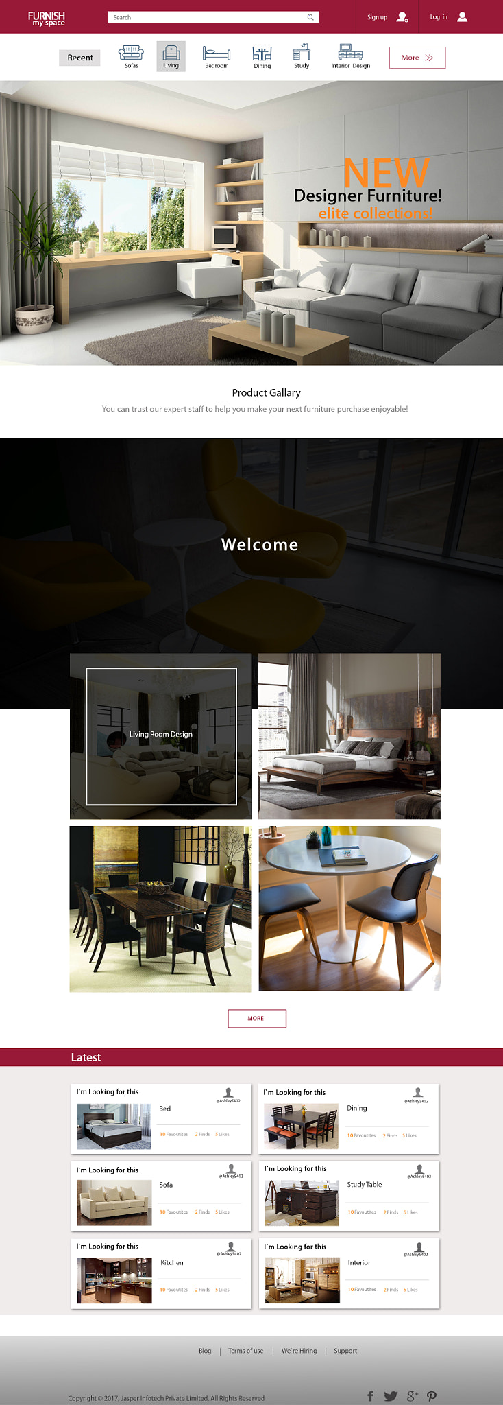 Furniture Website Design