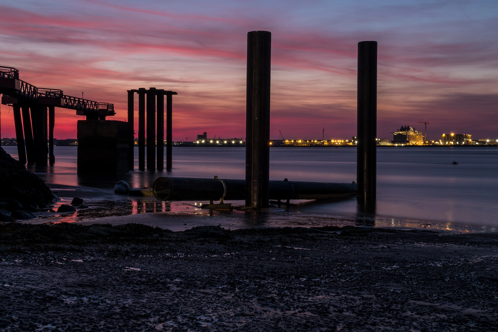 Sunset in Saint Brévin (France)