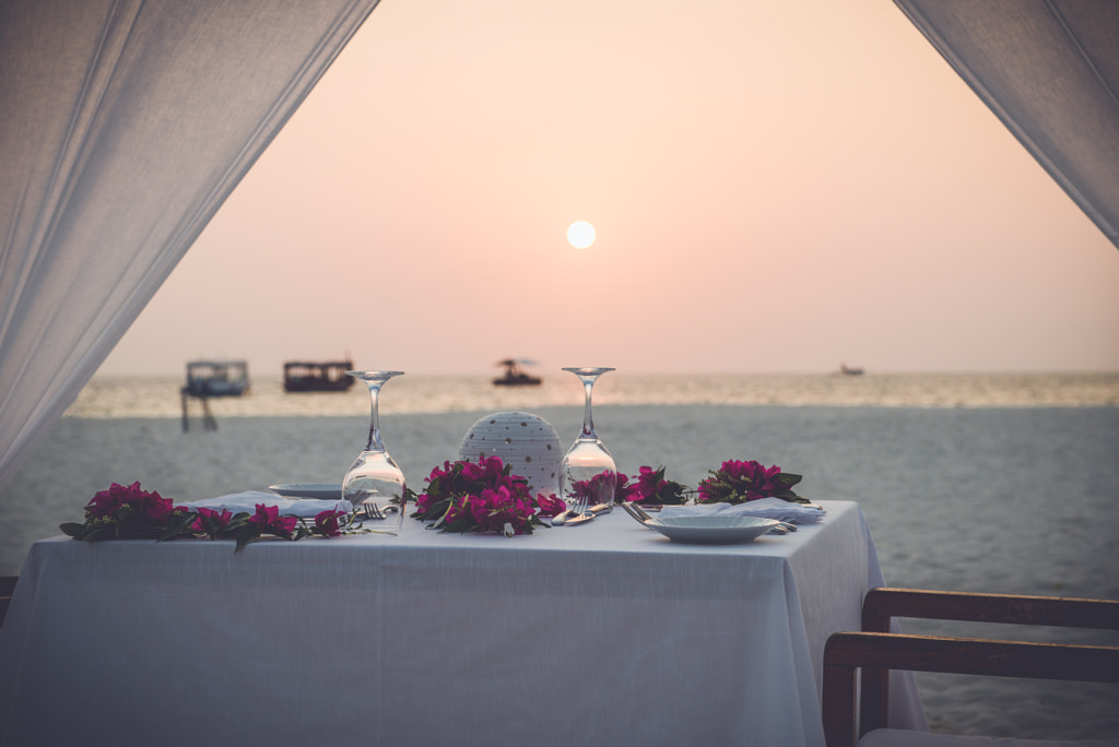 romantic beach dinner by Michael Rosenwirth on 500px.com