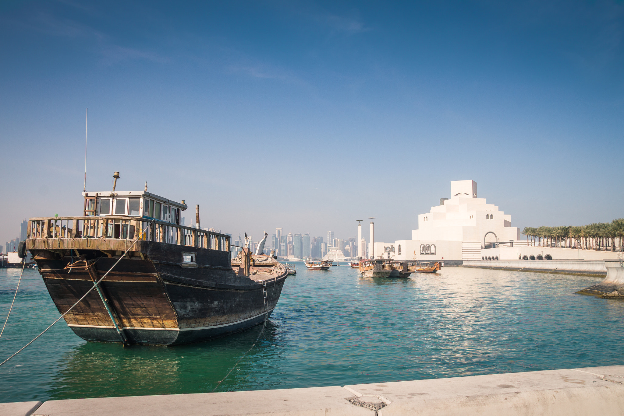 Canon EOS 700D (EOS Rebel T5i / EOS Kiss X7i) + Sigma 18-250mm F3.5-6.3 DC OS HSM sample photo. Dhow harbour doha photography