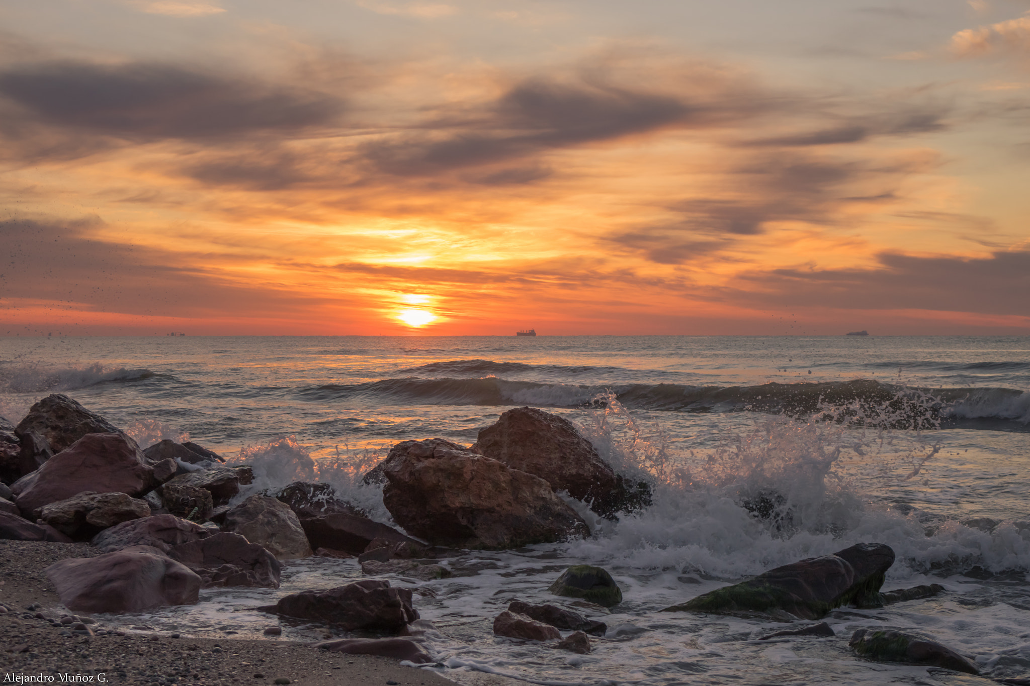 Sony Cyber-shot DSC-RX10 + 24-200mm F2.8 sample photo. Sunrise in puig (valencia) spain photography