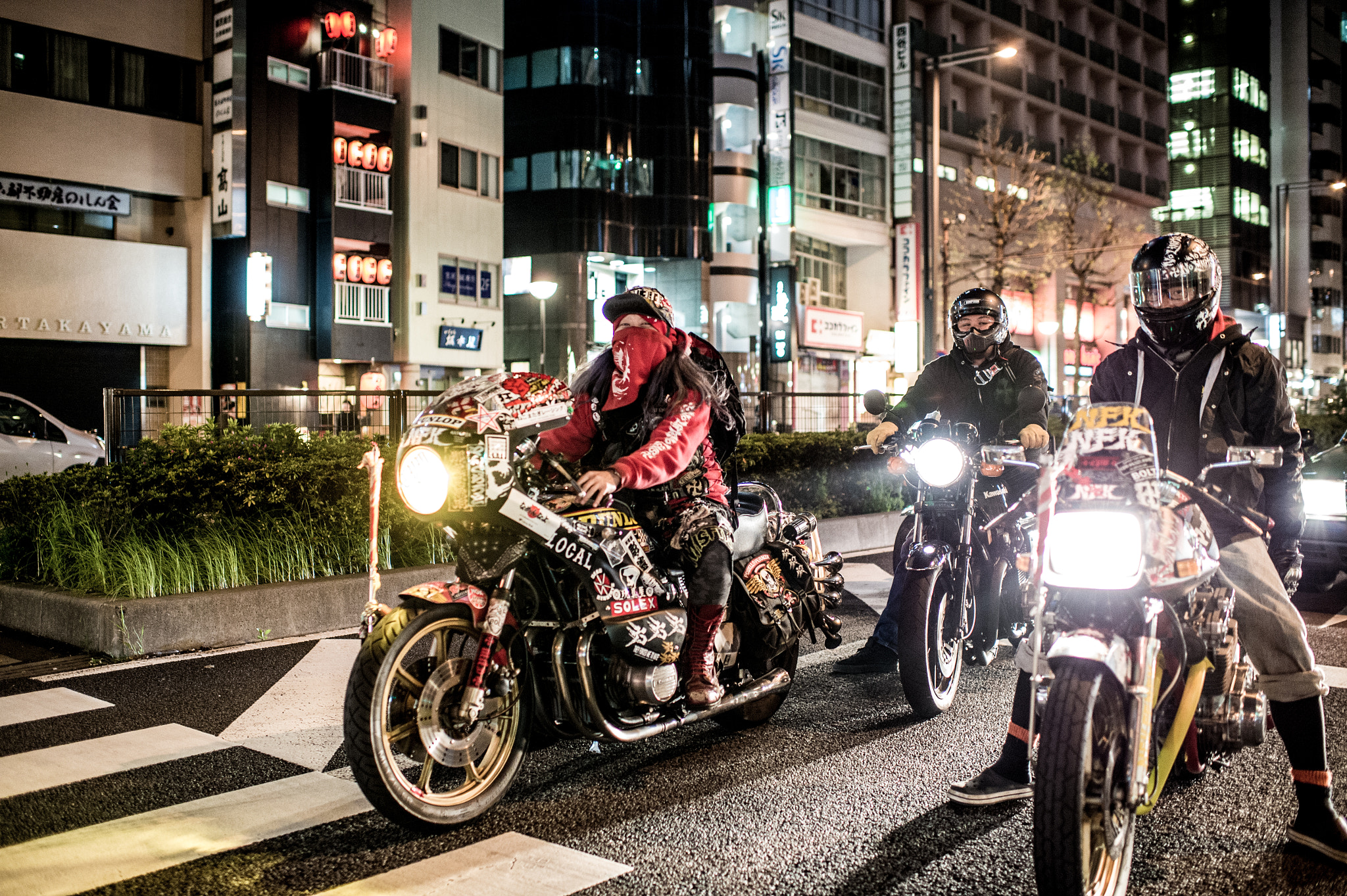 Nikon Df sample photo. Motorcyclists in tokyo photography