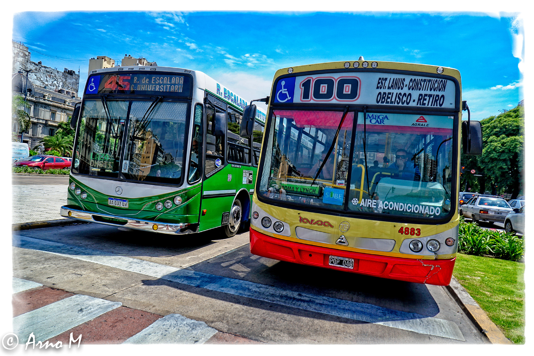 Sony a6500 sample photo. Buenos aires bus photography