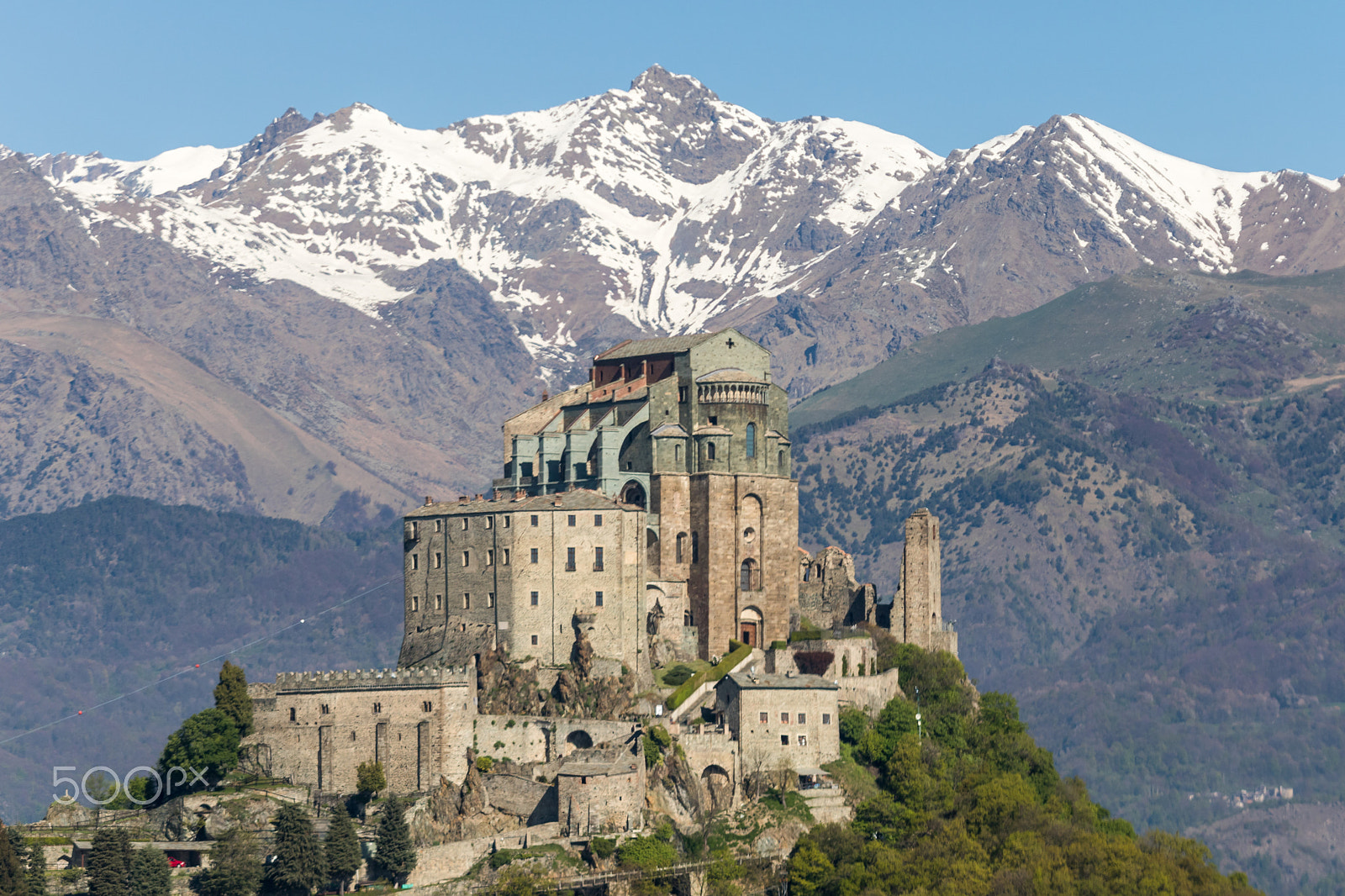Canon EF 70-200mm F2.8L USM sample photo. Sacra di san michele (saint michael abbey) on mount pirchiriano photography