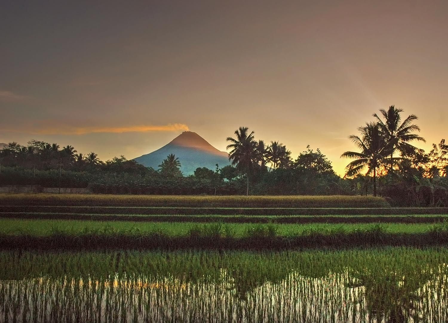 Nikon D70s sample photo. Mt. merapi in epic morning photography