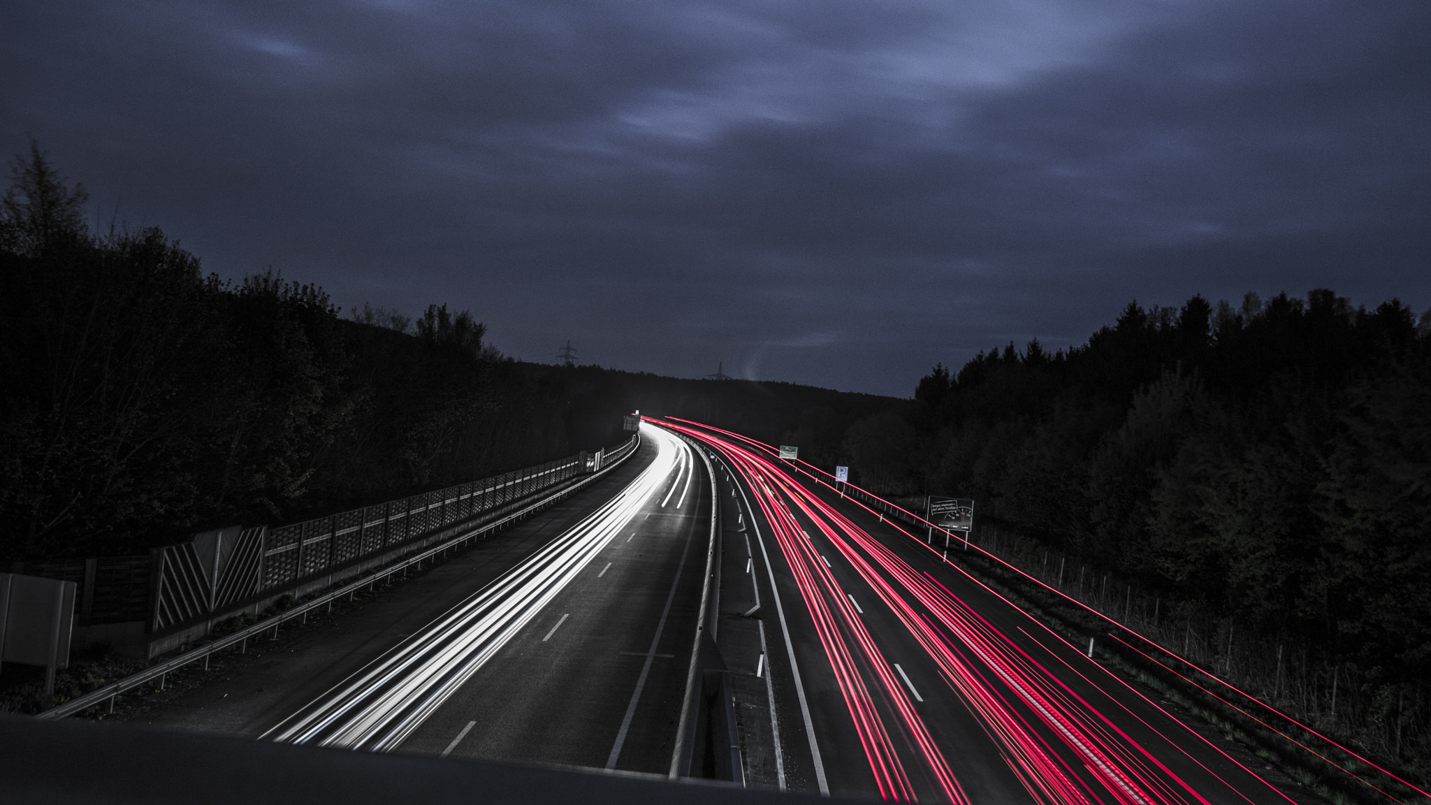 Sigma 10-20mm F3.5 EX DC HSM sample photo. Lighttrails on a highway photography