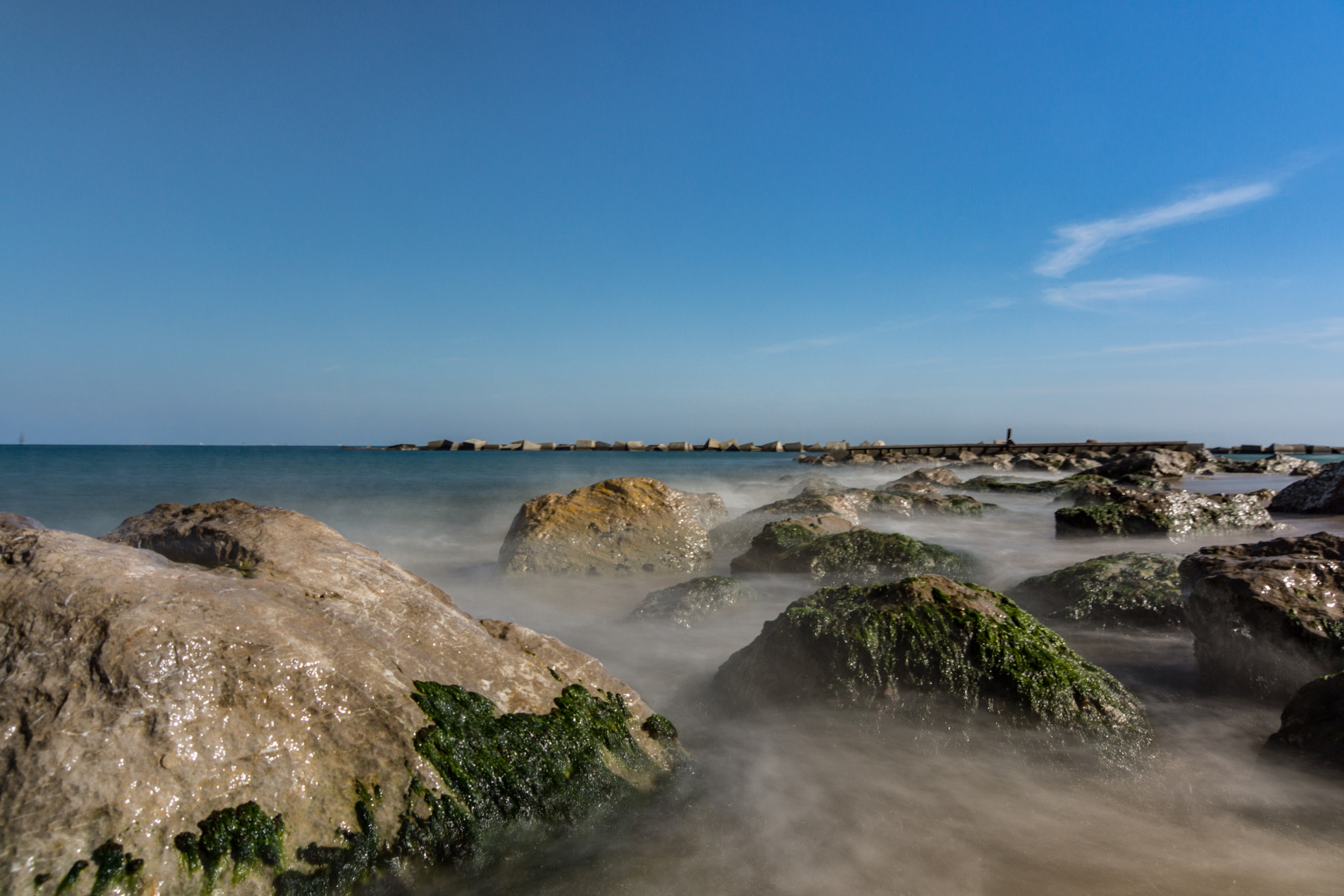 Sony SLT-A77 sample photo. Barcelona beach long expo photography